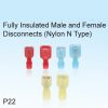 Fully Insulated Male and Female Disconnects (Nylon N Type)